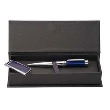 Cerruti 1881 Подарочный офисный набор: ручка шариковая флеш-карта USB 2.0 на 2 Гб «Zoom Blue»
