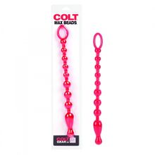 California Exotic Novelties Красная анальная цепочка Colt Max Beads - 28 см. (красный)