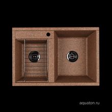 Мойка для кухни Aquaton Делия 78 DBL 2 чаши терракотовый 1A723132DE270