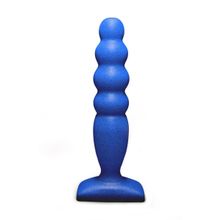 Lola toys Синий анальный стимулятор Large Bubble Plug - 14,5 см. (синий)