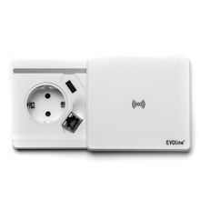 Розетка Evoline Square80 220+USB+RJ45 (927.00.019) белая