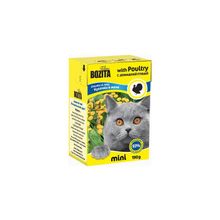 BOZITA Mini Poultry Tetra Recart консервы для кошек кусочки в желе с Домашней птицей