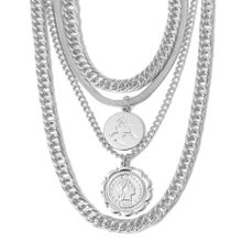 Многослойное колье "Монета" (арт. 81219-89)