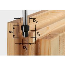 Ступенчатая фреза Festool HW D20,3 12,3 6 S12