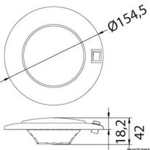 Osculati SS round built-in spotlight 12 V 15 W, 13.463.00