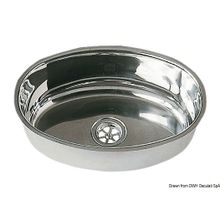 Osculati Oval sink SS, mirror polished 240x375 mm, 50.186.84