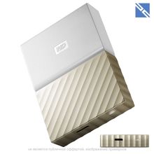 Жесткий диск внешний Western Digital 3TB My Passport Ultra USB 3.0 (Белый Золотистый) WD  WDBFKT0030BGD