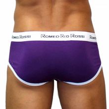 Romeo Rossi Мужские трусы-брифы с низкой посадкой (4X   фиолетовый)