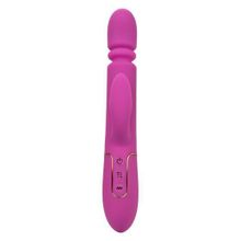 California Exotic Novelties Лиловый вибратор с поступательными движениями Shameless Slim Player - 22,75 см. (лиловый)