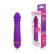 Фиолетовый силиконовый вибратор Cosmo - 13 см. Фиолетовый