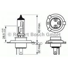 Лампа Standard H4 12v 60 55w (Блистер) Универсальный Bosch арт. 1987301001