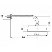 Верхний душ Cezares Olimp (CZR-TDD2-03 24) золото 24 карат