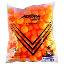 Мячи для настольного тенниса  AURORA 100 штук в пакете, 40мм..Одна звезда, оранжевые