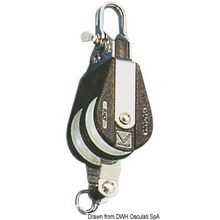Osculati Double block w becket fixed head B, 55.073.10