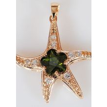 Кулон с перидотом "Морская звезда"