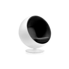 Кресло Ball chair черно-белое