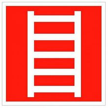 Знак безопасности NPU-1818.F03 Пожарная лестница |  код. a11097 |  белый Свет