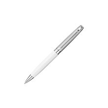 4789.001 - Ручка шариковая LEMAN автоматическая белый лак серебрение