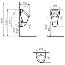 Vitra Писсуар Arkitekt 6202B003-0198 с внешним подводом воды