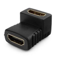 Адаптер HDMI F - HDMI F, угловой, позол. разъемы, Cablexpert (A-HDMI-FFL)