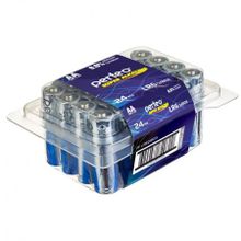 Батарейка AA Perfeo LR6 24BOX Super Alkaline, 24 шт, пластиковый бокс