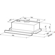 Kronasteel Вытяжка Kronasteel KAMILLA 600 dark glass (2 мотора)