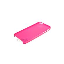 Накладка матовая тонкая для iPhone 5, тёмно розовая 00022895