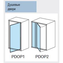 Ravak Душевая дверь в нишу PDOP2-120 Transparent, профиль белый