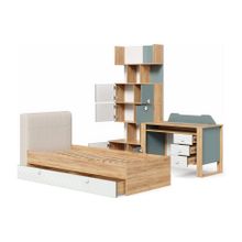 Алмаз. Любимый дом Модекс-2 Детская спальня №19 (Дуб золотой Белый Голубой)