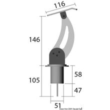 Osculati Removable single holder for tender, 22.507.01