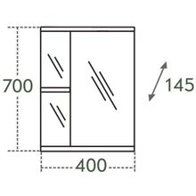 СанТа Зеркальный шкаф Ника 40 фацет R