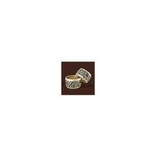 Золотое кольцо  обручальное с горячей эмалью Зебра арт.KS-012 цена за 1 кольцо 15 размера