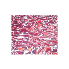 Потолочная плита Армстронг 3D ,цвет розовый хром , рисунок волна (США)