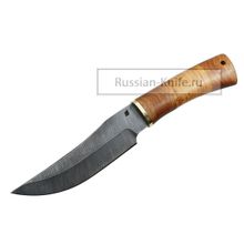 Нож Егерь (дамасская сталь), береста