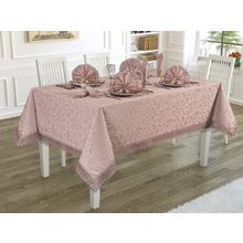 Скатерть "KARNA" KDK гипюром c салфетками*12 160х300 см