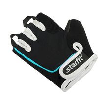 Перчатки для фитнеса STARFIT SU-111 черные белые голубые р.XS