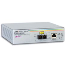 Медиаконвертор 10 100tx to fiber mm (sc), ethernet power converter (poe) (alliedtelesin) at-pc232 poe