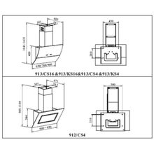 Exiteq Вытяжка Exiteq 913В CS40 белая (90см)