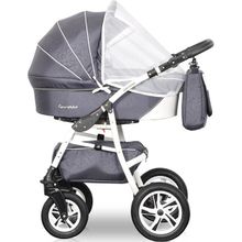 Caretto 2 в 1 Adriano бирюза белая кожа