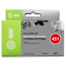 Картридж струйный Cactus CS-CLI451GY серый для Canon MG6340 5440 IP7240 (9.8мл)