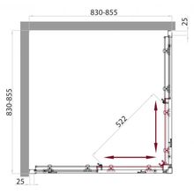 Душевой уголок BELBAGNO SELA-A-2 SELA-A-2-90-Ch-Cr