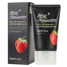 Маска-пленка для носа с экстрактом клубники FarmStay Real Strawberry Peel-off Nose Pack 60мл