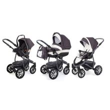 Коляска 3 в 1 Esspero Discovery (шасси Graphite) - Grey Leves