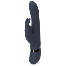 Тёмно-синий вибратор Oh My USB Rechargeable Rabbit Vibrator - 25,4 см. Темно-Синий