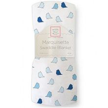 SwaddleDesigns Marquisette Little Chickies синяя