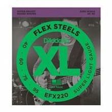 EFX220 FlexSteels Комплект струн для бас-гитары, Super Light, 40-95, сталь, Long Scale, DAddario