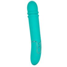 California Exotic Novelties Бирюзовый гладкий вибратор Shameless Flirt - 25,5 см. (бирюзовый)