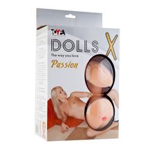 Надувная секс-кукла с реалистичными вставками телесный