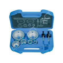 Набор ЗУБР "ЭКСПЕРТ" Коронки-чашки с карбид-вольфрамовой крошкой, в сборе, высота 25мм, 22, 28, 35, 44, 68, 73мм, 6пред.