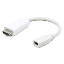 Адаптер mini DisplayPort F - HDMI M, 0.1 м, белый, Cablexpert (A-mDPF-HDMIM-001-W)